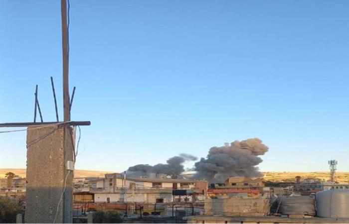 غارات تستهدف المبنيين المهددين في سحمر (فيديو)