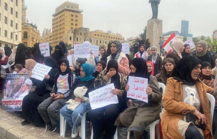 بالفيديو: اعتصام لأهالي الموقوفين اللبنانيين