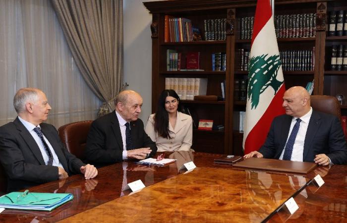 لودريان في بعبدا.. دعم فرنسي وتشديد على تثبيت وقف النار